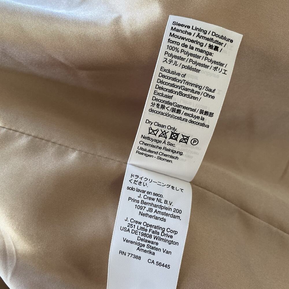 J.Crew Frances Lady Jacket in Ivory Tweed with Black Trim Gold Buttons SZ 22 - Picture 12 of 14